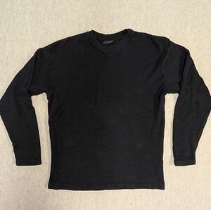 Hemp & Flax Men's Black Long Sleeve Shirt Sweater Size XL By ECOLUTION